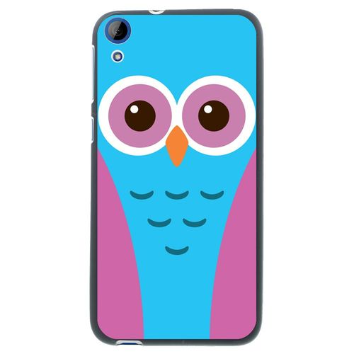 Coque Souple En Gel Noir Pour Htc Desire 820 Avec Impression Motifs Chouette Ble