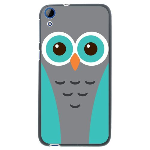 Coque Souple En Gel Noir Pour Htc Desire 820 Avec Impression Motifs Chouette Ble