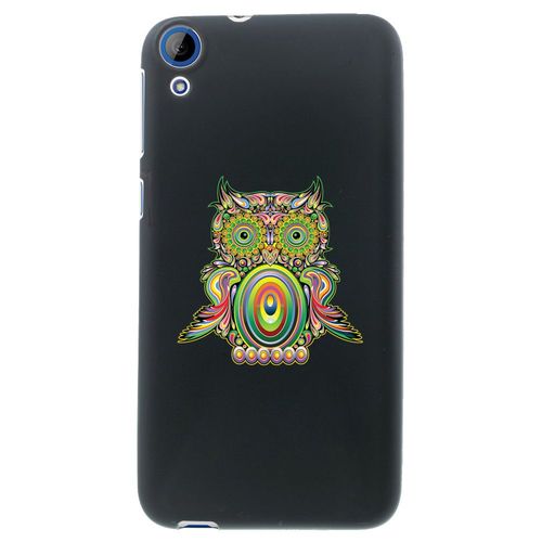 Coque Souple En Gel Noir Pour Htc Desire 820 Avec Impression Motifs Chouette Psy