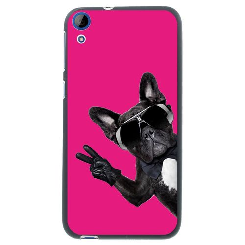 Coque Souple En Gel Noir Pour Htc Desire 820 Avec Impression Motifs Chien À Lun