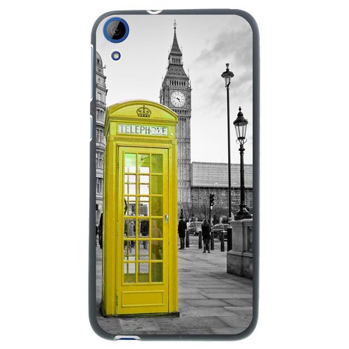 Coque Souple En Gel Noir Pour Htc Desire 820 Avec Impression Motifs Cabine Té