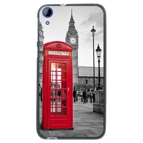 Coque Souple En Gel Noir Pour Htc Desire 820 Avec Impression Motifs Cabine Té