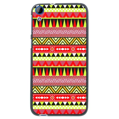Coque Souple En Gel Noir Pour Htc Desire 820 Avec Impression Motifs Aztèque Jau