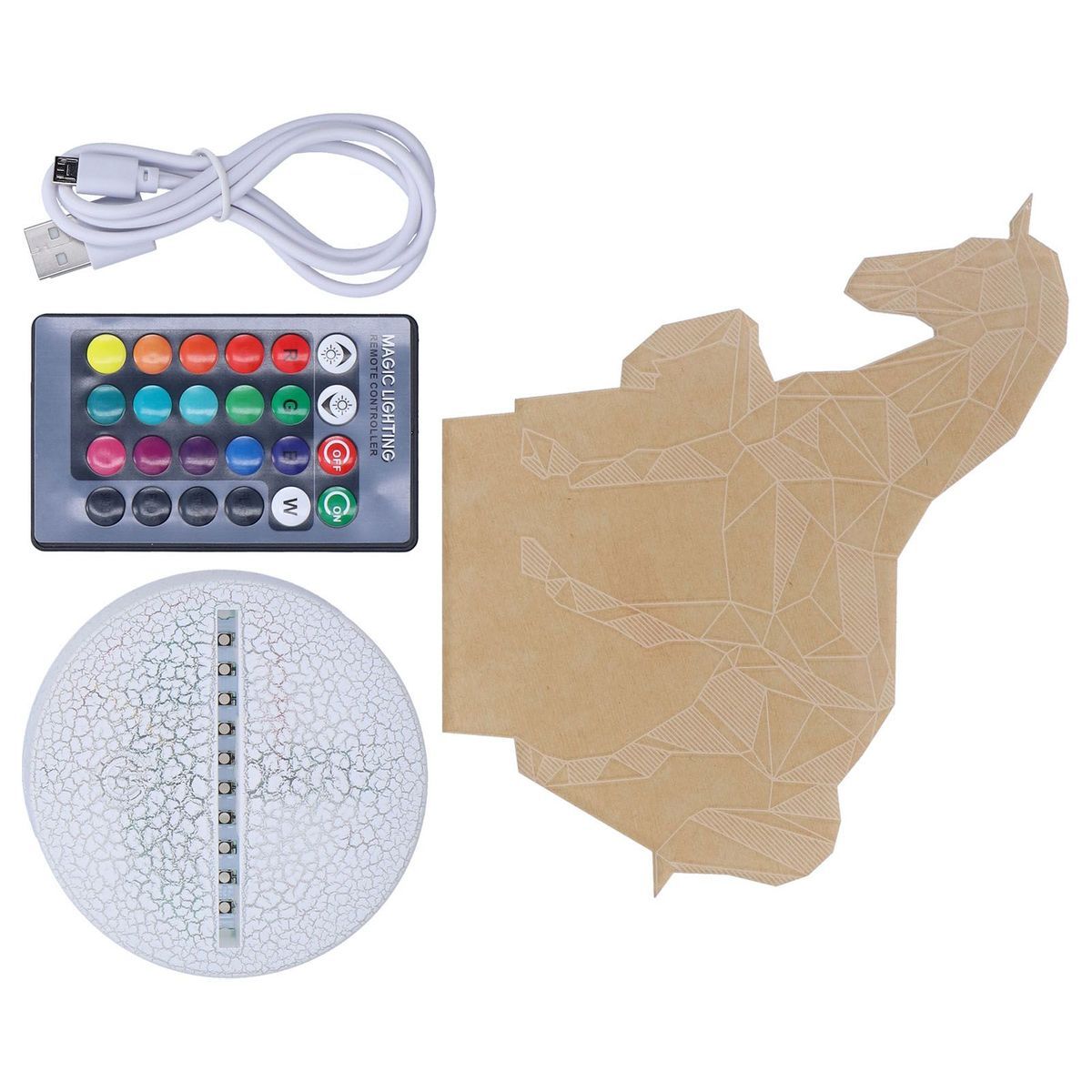Veilleuse 3d, 16 Couleurs, Variable, 4 Modes Flash, T�l�comm... - 3