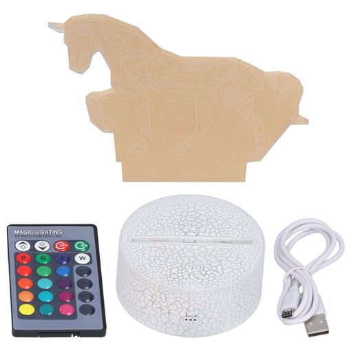 Veilleuse 3d, 16 Couleurs, Variable, 4 Modes Flash, T�l�comm... - 8