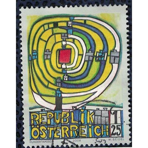 Autriche 2008 Oblitéré Rond Used Peinture Oeuvre De Friedensreich Hundertwasser Su