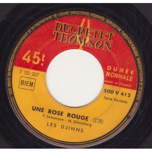 45 Trs Juke Box  Une Rose Rouge / Oui Oui Oui Oui