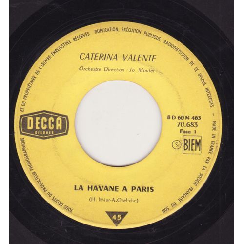 45 Trs Juke Box  La Havane À Paris / Adios Panama