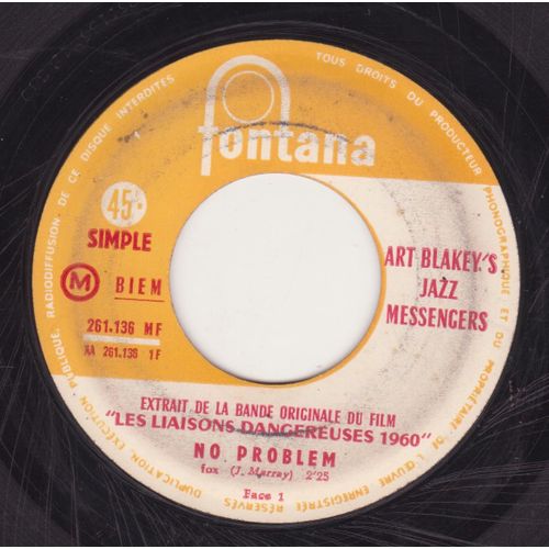 45 Trs Juke Box B.O.F. "Les Liaisons Dangereuses" No Problem / Prelude In Blue