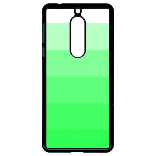 Coque Pour Smartphone - Degrad Vert Fluo - Compatible Avec Nokia 5 - Plastique - Bord Noir