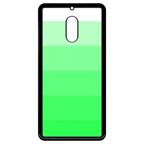 Coque Pour Smartphone - Degrad Vert Fluo - Compatible Avec Nokia 6 (2018) - Plastique - Bord Noir