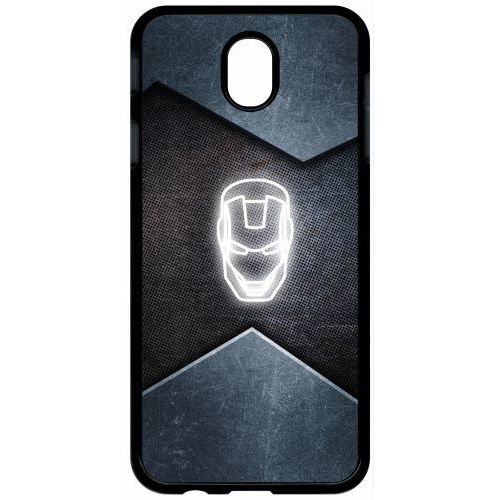 Coque Pour Tablette - Superhero Iron The Man - Compatible Avec Samsung Galaxy J7 (2017) - Plastique - Bord Noir