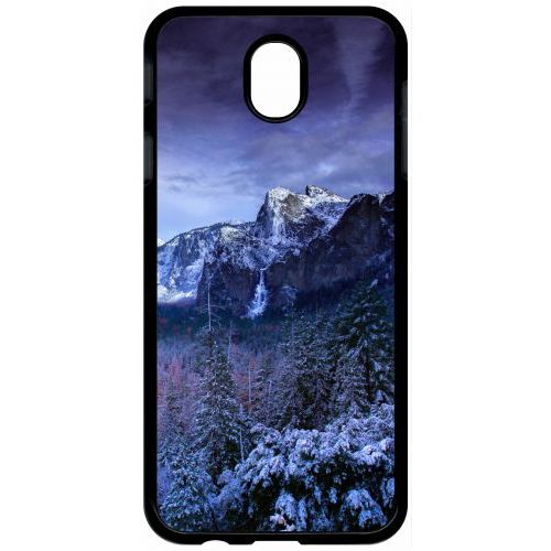 Coque Pour Tablette - Paysage Lunaire Montagne - Compatible Avec Samsung Galaxy J7 (2017) - Plastique - Bord Noir