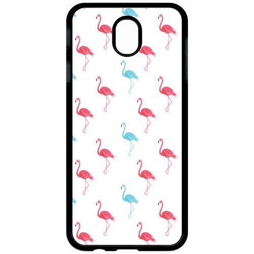 Coque Pour Tablette - Flamand Rose - Compatible Avec Samsung Galaxy J7 (2017) - Plastique - Bord Noir