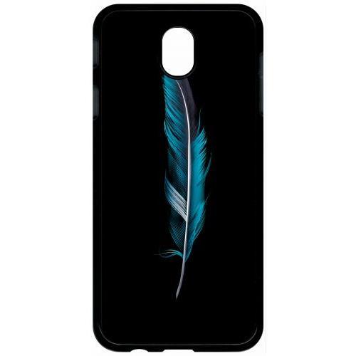 Coque Pour Tablette - Plume Noir - Compatible Avec Samsung Galaxy J7 (2017) - Plastique - Bord Noir