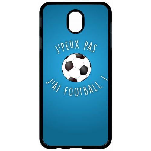 Coque Pour Tablette - Je Peux Pas J Ai Football - Compatible Avec Samsung Galaxy J7 (2017) - Plastique - Bord Noir