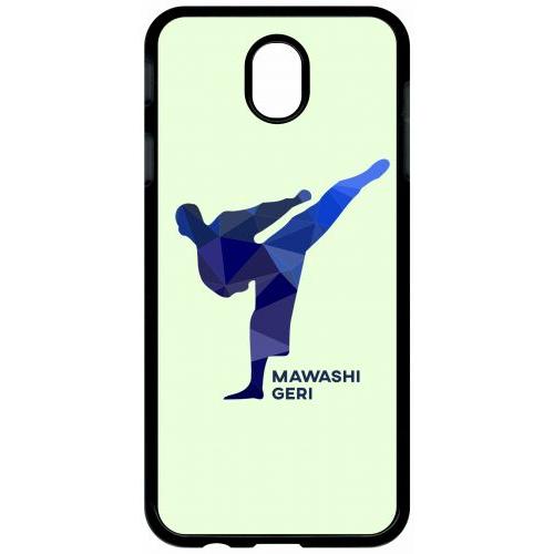 Coque Pour Tablette - Karate Coup De Pied Mawashi Geri - Compatible Avec Samsung Galaxy J7 (2017) - Plastique - Bord Noir