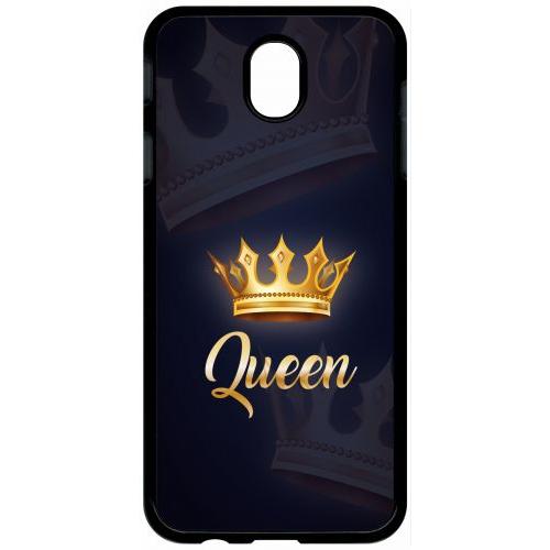 Coque Pour Tablette - Queen Fond Noir - Compatible Avec Samsung Galaxy J7 (2017) - Plastique - Bord Noir