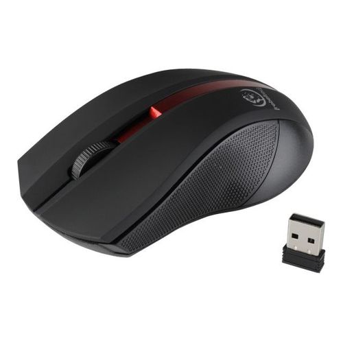 Rebeltec Galaxy - Souris - optique - 3 boutons - sans fil - 2.4 GHz - récepteur sans fil USB - rouge