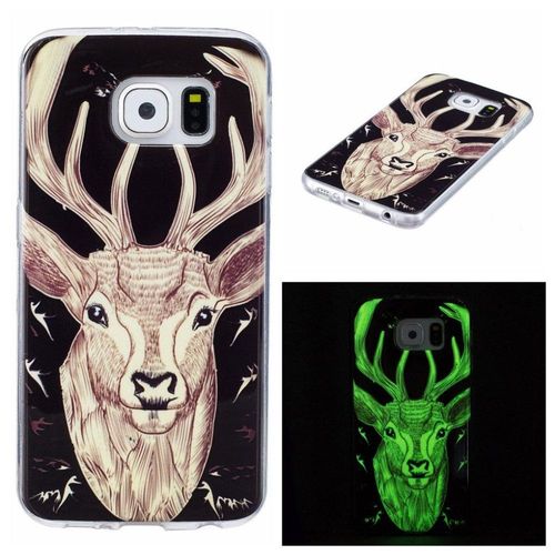Saturcase Beau Motif Lumineux Fluorescent Ultra Mince Flexible Doux Tpu Gel Silicone Protecteur Cover Arrière Case Housse Coque Étui Pour Samsung Galaxy S6 Sm-G920f (Motif-1)