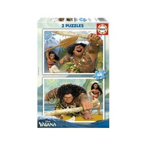 Coffret 2 Puzzles 48 Pieces Vaiana Et Maui - Enfant - Disney - Educa