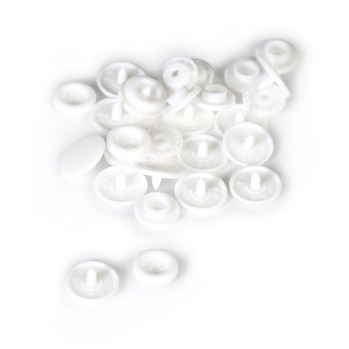 Boutons Pression Résine Blanc (10 Boutons)