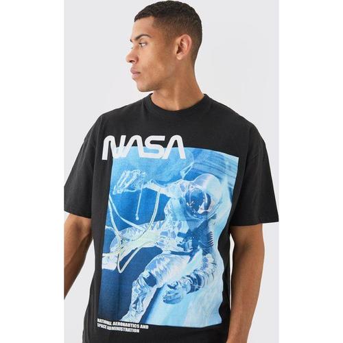 Oversized Nasa License T-Shirt Homme - Noir - S, Noir