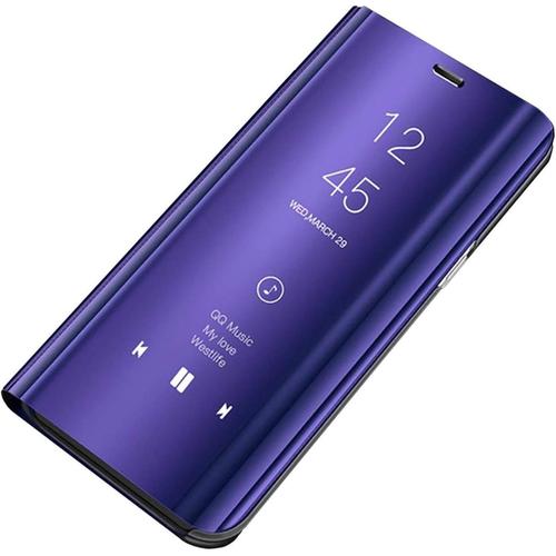 Coque Galaxy S8 Plus Cover Miroir Case Clear View Standing Mirror Flip Housse Portefeuille Galaxy S8 Folio Ultra Flip Style Cuir Livre Étui Pour Samsung Galaxy S8 Multicolore Aubergine Taille Unique