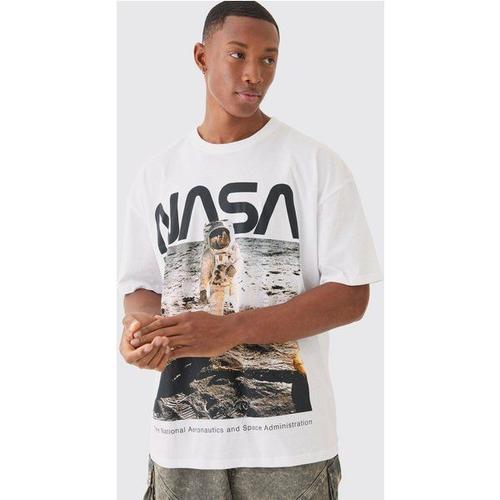 Oversized Nasa License T-Shirt Homme - Blanc - L, Blanc