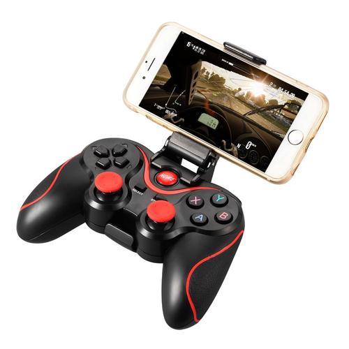 Wireless Bluetooth Gamepad Game Controller Black With Adjustable Bracket Holder for Android Smartphone/Tablet/TV Box BC653