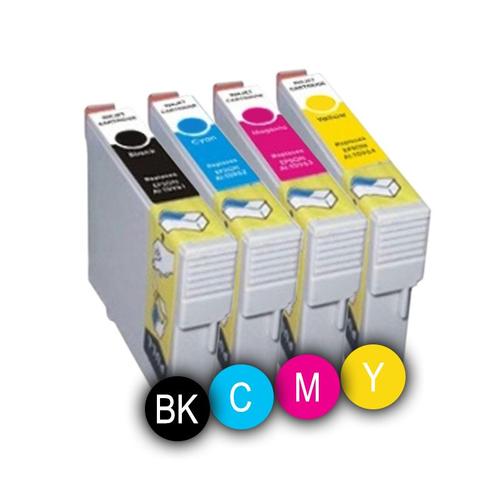 Pack 4 x Cartouches D¿encre ( Noir / Cyan / Magenta / Jaune ) Compatible EPSON modèle T1281 / T1282 / T1283 / T1284 Pour Imprimantes : Epson Stylus SX 425 W Epson Stylus SX 430 Series Epson Stylus SX 430 W Epson Stylus SX 435 W Epson Stylus SX 438 W