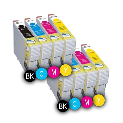 Pack 8 x Cartouches D¿encre ( 2 x Noir / 2 x Cyan / 2 x Magenta / 2 x Jaune ) Compatible BROTHER modèle LC980-XL Pour Imprimantes : Brother DCP 145 C Brother DCP 165 C Brother DCP 185C Brother DCP 195 C Brother DCP 197 C