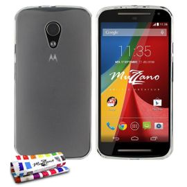 Coque Case Motorola Moto G (2de Gen) " Glossy Hybrid " Gris Silicone Souple (Tpu)