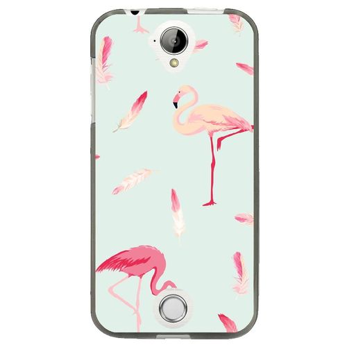 Coque Souple Pour Acer Liquid Z330 Avec Impression Motifs Flamants Roses