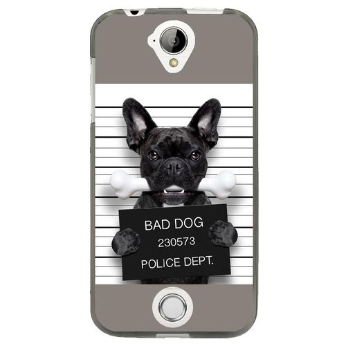 Coque Souple Pour Acer Liquid Z330 Avec Impression Motifs Bulldog Prisonnier Os