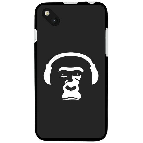 Coque Souple Pour Wiko Sunset 2 Avec Impression Motifs Singe Avec Son Casque