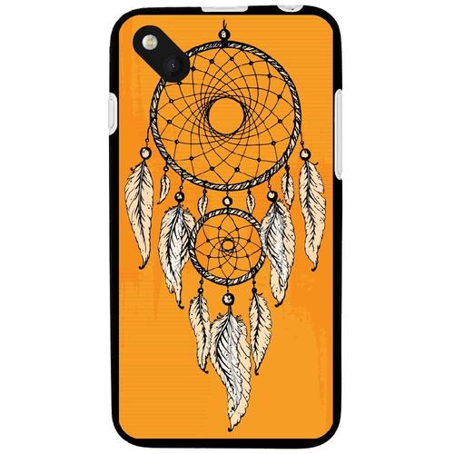 Coque Souple Pour Wiko Sunset 2 Avec Impression Motifs Attrape Rêve Sur Fond Or