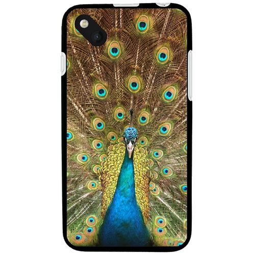 Coque Souple Pour Wiko Sunset 2 Avec Impression Motifs Paon Qui Fait La Roue