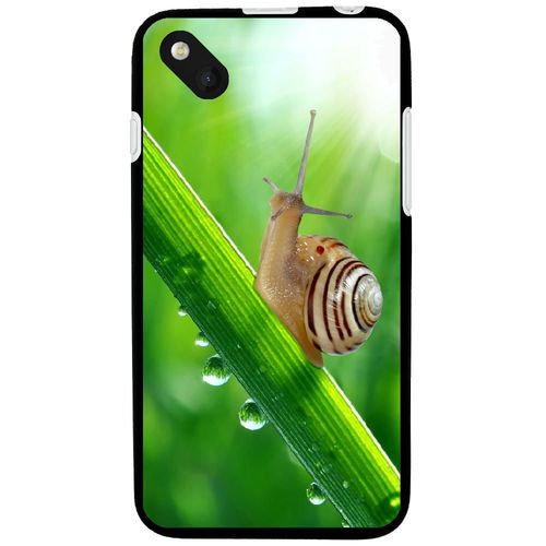 Coque Souple Pour Wiko Sunset 2 Avec Impression Motifs Escargot Sur Une Tige