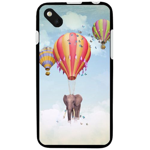 Coque Souple Pour Wiko Sunset 2 Avec Impression Motifs Éléphant Dans Les Nuage