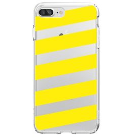 Coque Souple Pour Apple Iphone 7 Plus Avec Impression Motifs Bandes Jaunes