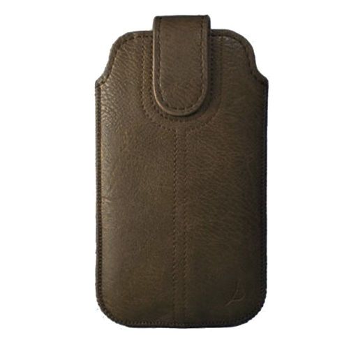 Etui Vertical Taille Iphone 7 Languette Magnétique Coloris Marron
