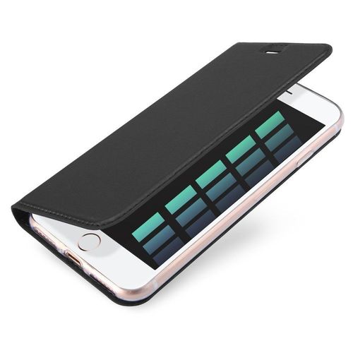 Etui Folio Pour Iphone 7 Gris Foncé Avec Rabat Latéral Et Fonction Stand