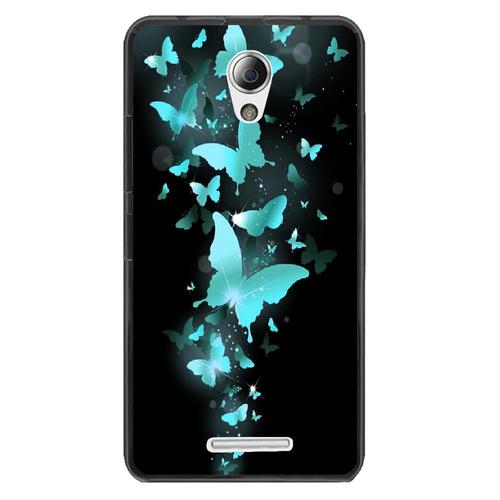 Coque Souple Pour Lenovo B Avec Impression Motifs Papillons Bleus