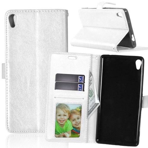 Etui Type Portefeuille Blanc Xperia Xa-Ultra Avec Rabat Latéral Articulé Fonct