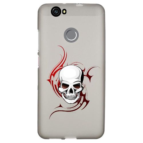 Coque Souple Pour Huawei Nova Avec Impression Motifs Tête De Mort Sur Fond Trib