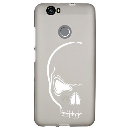 Coque Souple Pour Huawei Nova Avec Impression Motifs Crâne Blanc