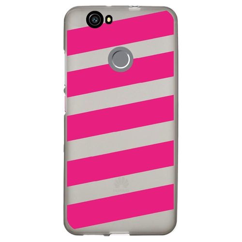 Coque Souple Pour Huawei Nova Avec Impression Motifs Bandes Fushias