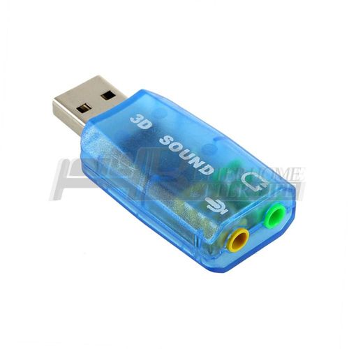 1 Pcs Usb 3d Carte Son Mic Haut-Parleur Audio Adaptateur Pour Pc Ou Ordinateur Portable Virtuel 7.1 Chaîne En Gros