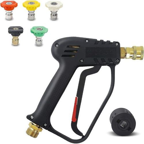Pistolet De Lavage Haute Pression 4000 Psi Avec 5 Embouts De Buse D'eau